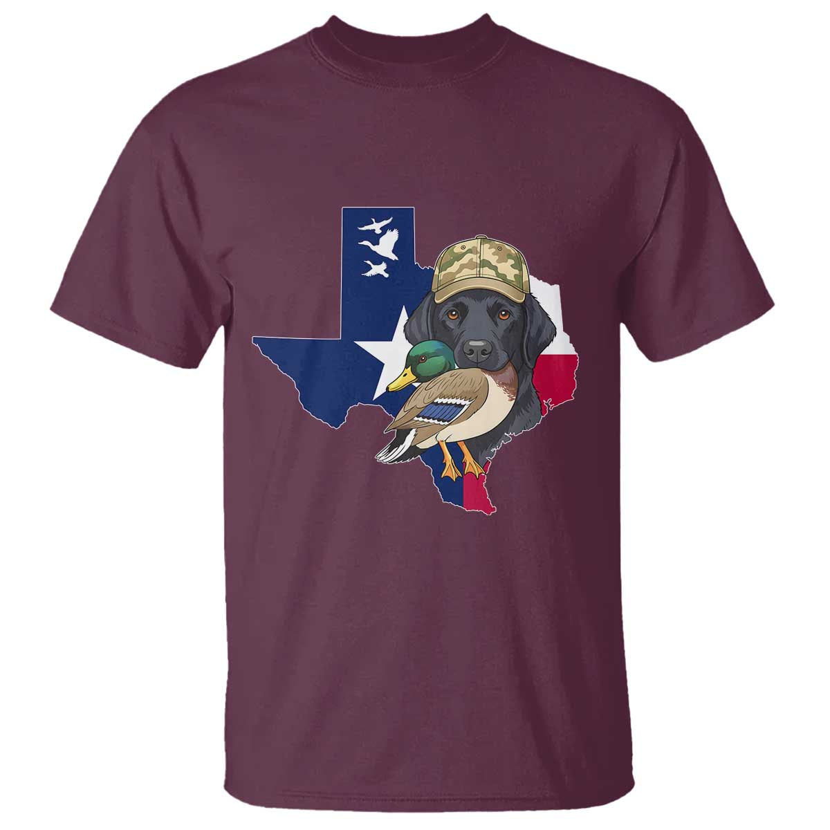 Funny Texas Duck Hunting Season T Shirt Black Labrador Hunter Gift - Wonder Print Shop