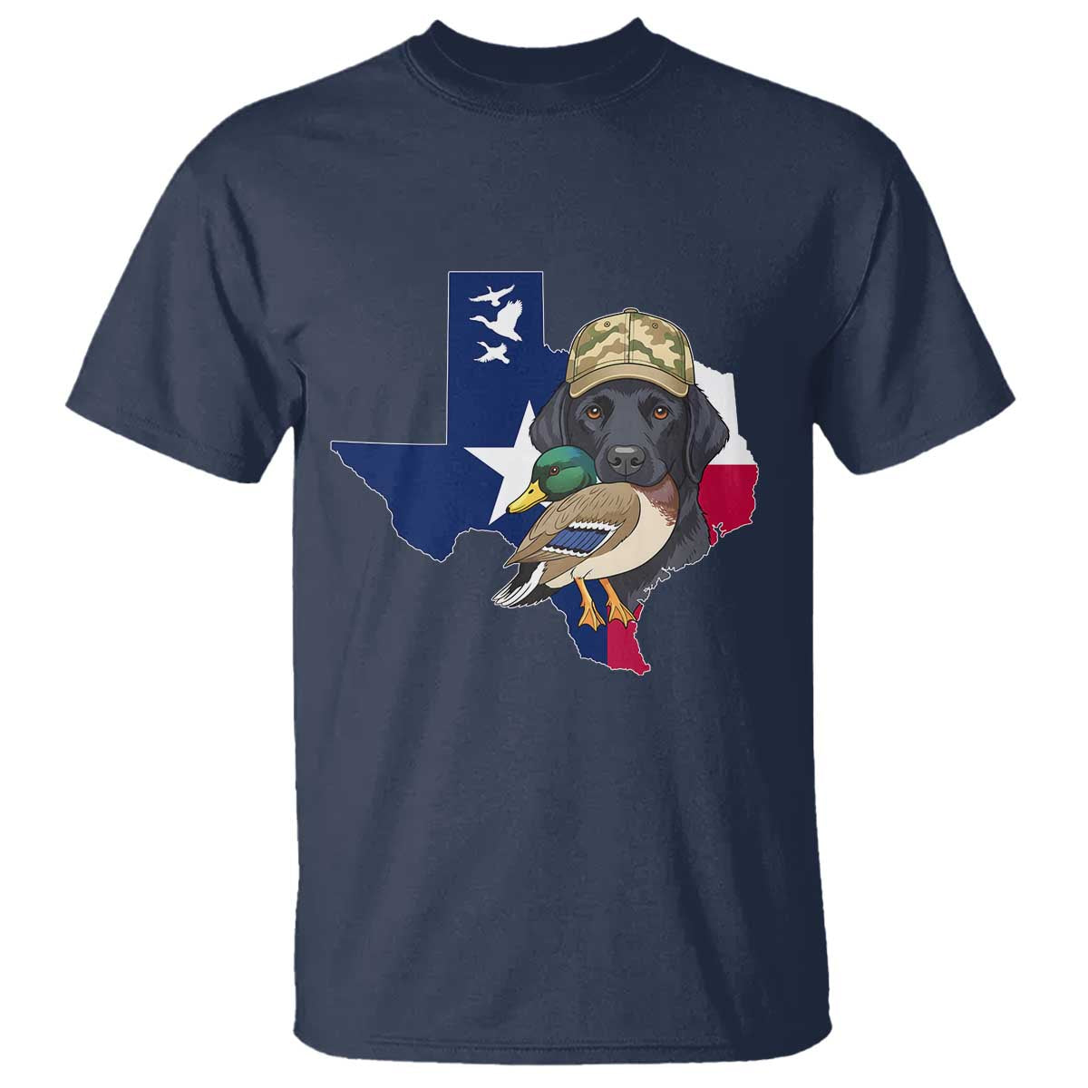 Funny Texas Duck Hunting Season T Shirt Black Labrador Hunter Gift - Wonder Print Shop