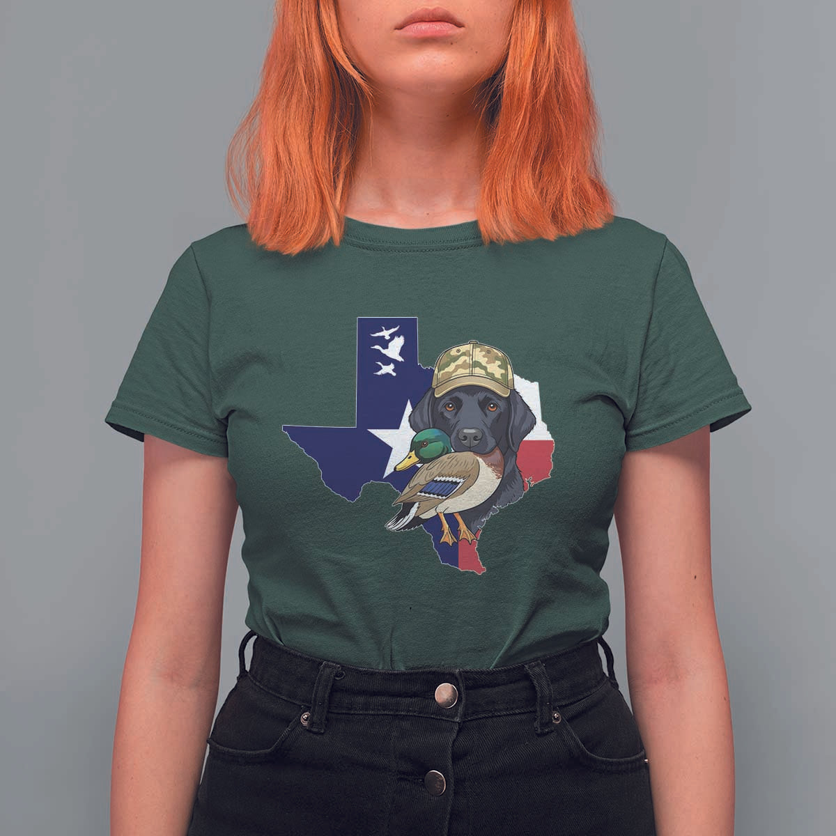 Funny Texas Duck Hunting Season T Shirt For Women Black Labrador Hunter Gift - Wonder Print Shop
