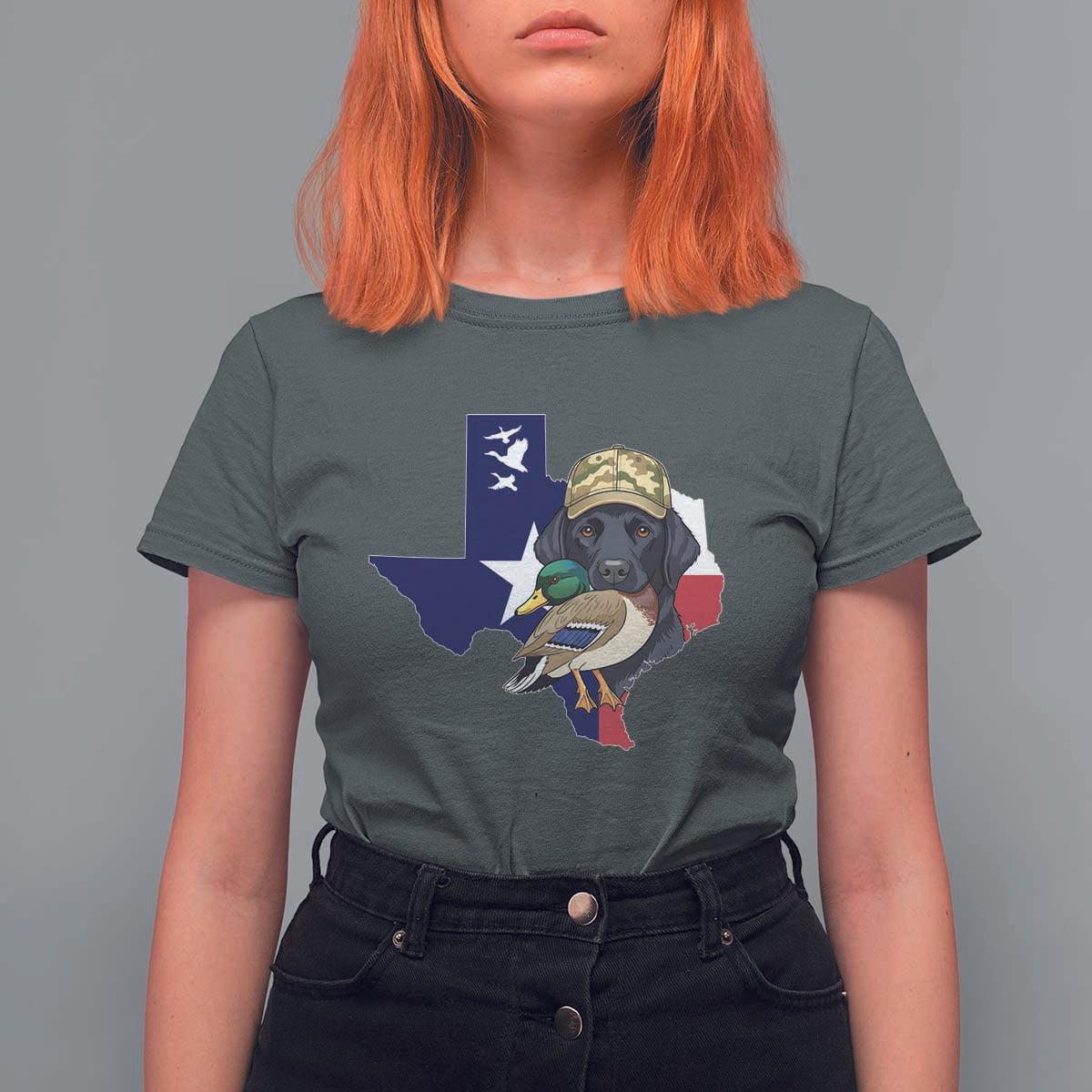 Funny Texas Duck Hunting Season T Shirt For Women Black Labrador Hunter Gift - Wonder Print Shop