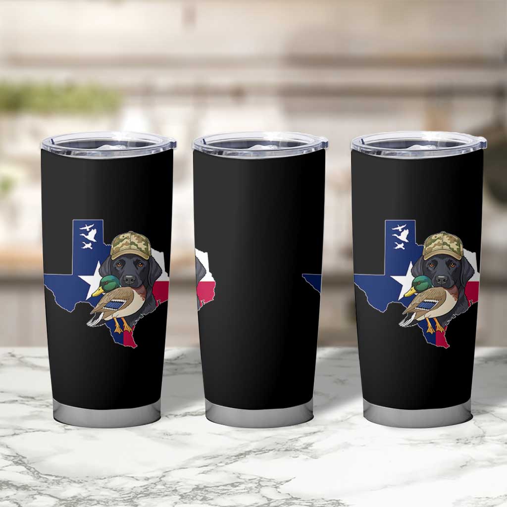 Funny Texas Duck Hunting Season Tumbler Cup Black Labrador Hunter Gift - Wonder Print Shop