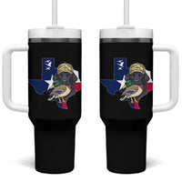 Funny Texas Duck Hunting Season Tumbler With Handle Black Labrador Hunter Gift - Wonder Print Shop