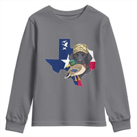 Funny Texas Duck Hunting Season Youth Sweatshirt Black Labrador Hunter Gift - Wonder Print Shop