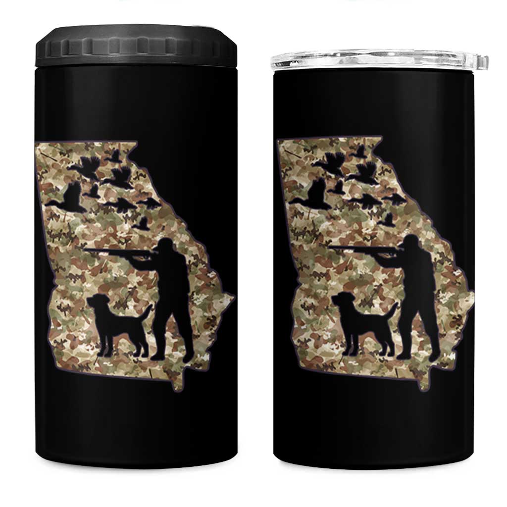 Georgia Duck Hunting Season 4 in 1 Can Cooler Tumbler Labrador Retriever Hunter Gift - Wonder Print Shop