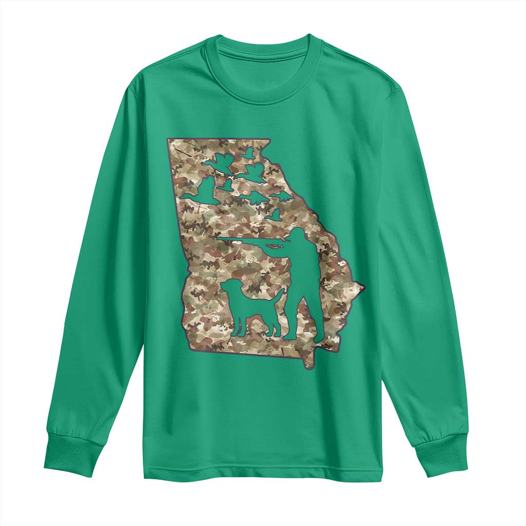 Georgia Duck Hunting Season Long Sleeve Shirt Labrador Retriever Hunter Gift - Wonder Print Shop