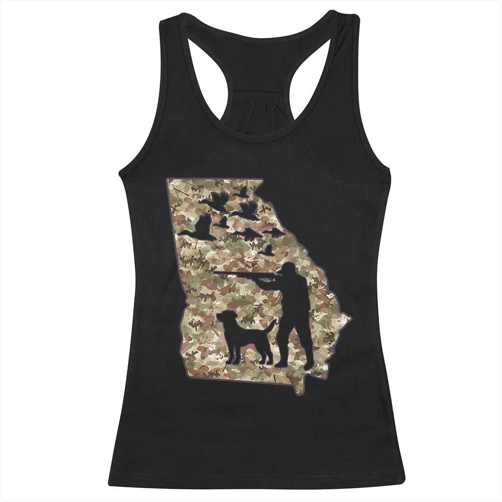 Georgia Duck Hunting Season Racerback Tank Top Labrador Retriever Hunter Gift - Wonder Print Shop