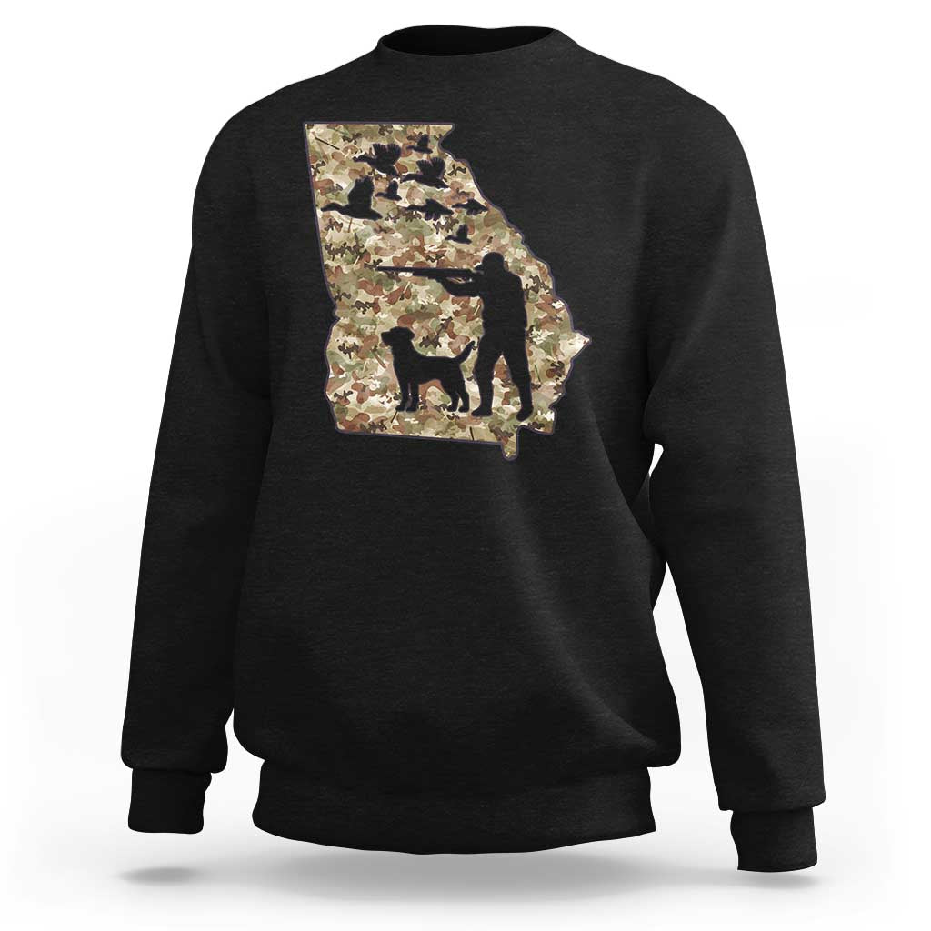 Georgia Duck Hunting Season Sweatshirt Labrador Retriever Hunter Gift - Wonder Print Shop