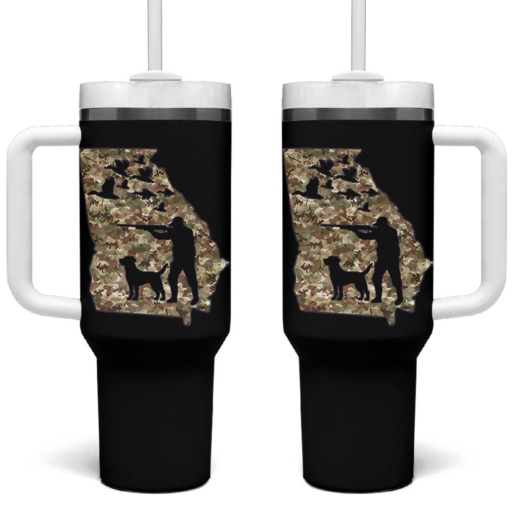 Georgia Duck Hunting Season Tumbler With Handle Labrador Retriever Hunter Gift - Wonder Print Shop