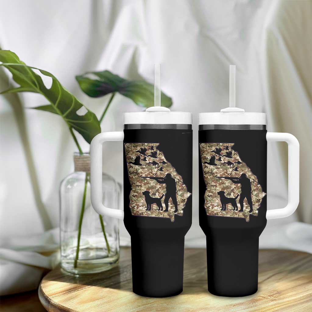 Georgia Duck Hunting Season Tumbler With Handle Labrador Retriever Hunter Gift - Wonder Print Shop
