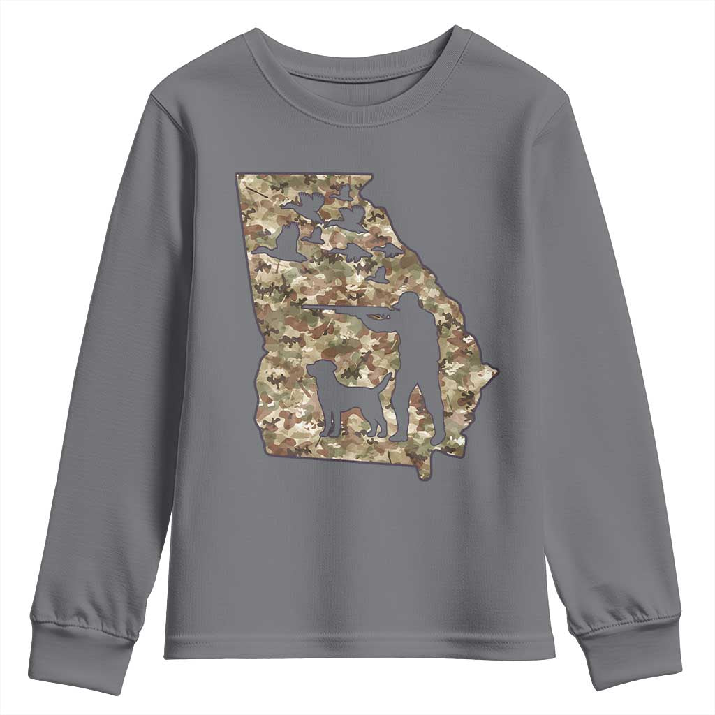 Georgia Duck Hunting Season Youth Sweatshirt Labrador Retriever Hunter Gift - Wonder Print Shop