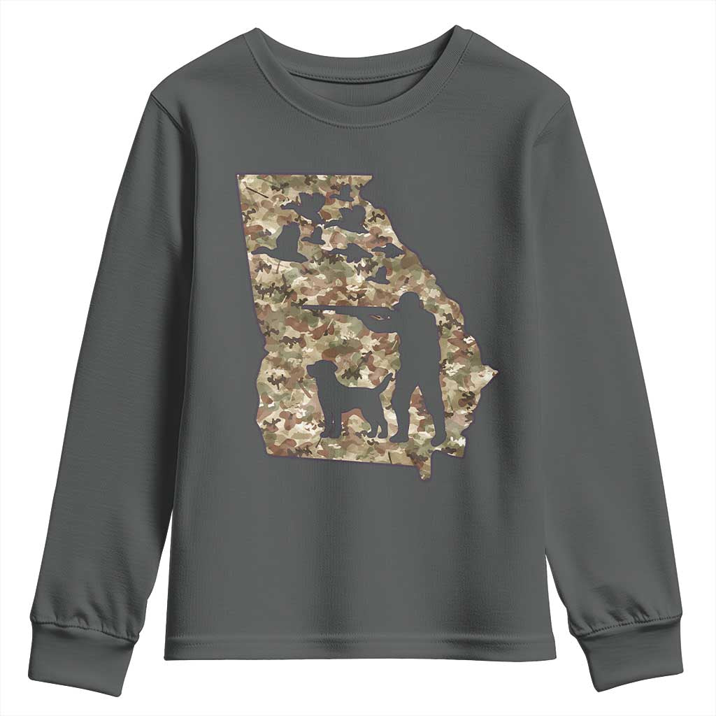 Georgia Duck Hunting Season Youth Sweatshirt Labrador Retriever Hunter Gift - Wonder Print Shop