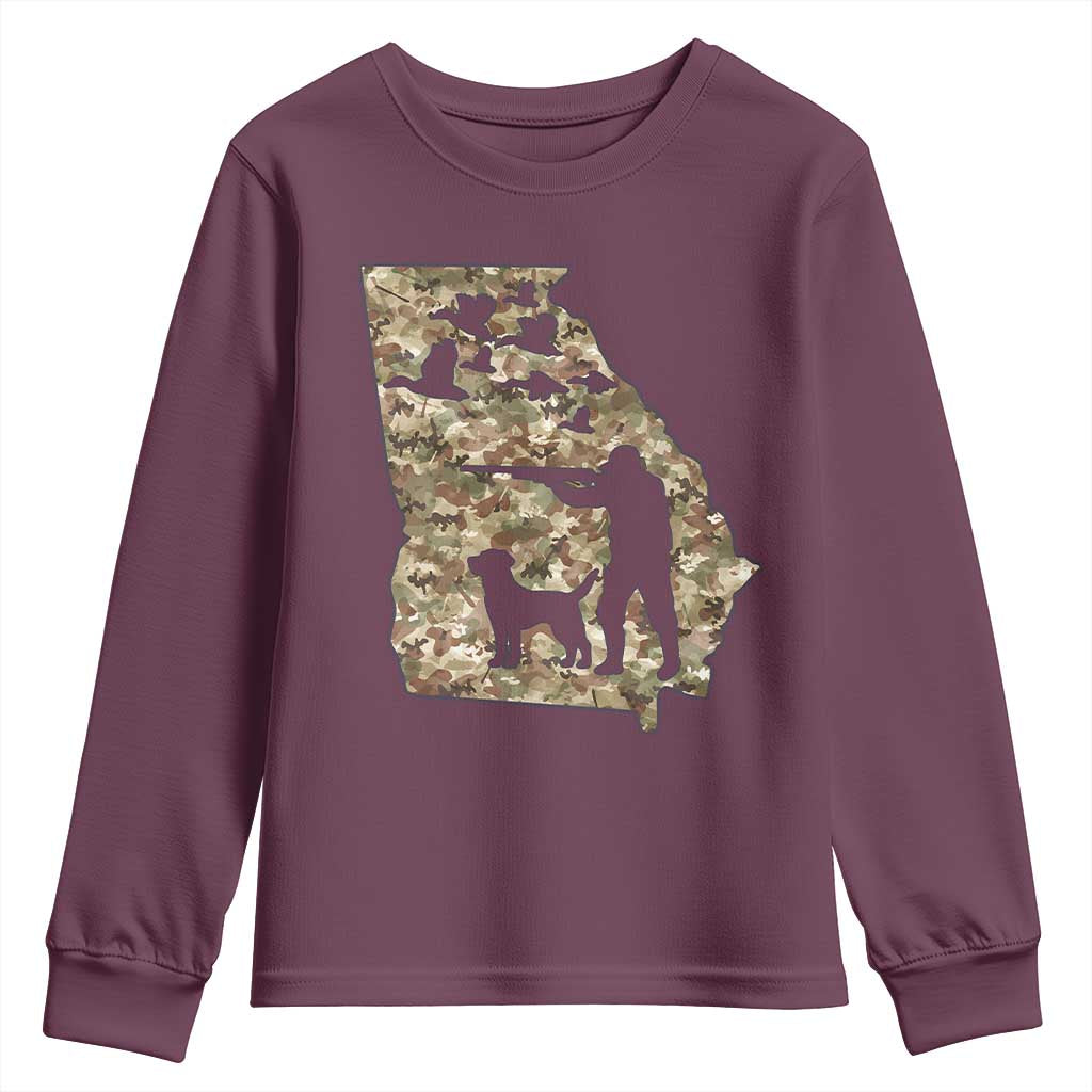 Georgia Duck Hunting Season Youth Sweatshirt Labrador Retriever Hunter Gift - Wonder Print Shop