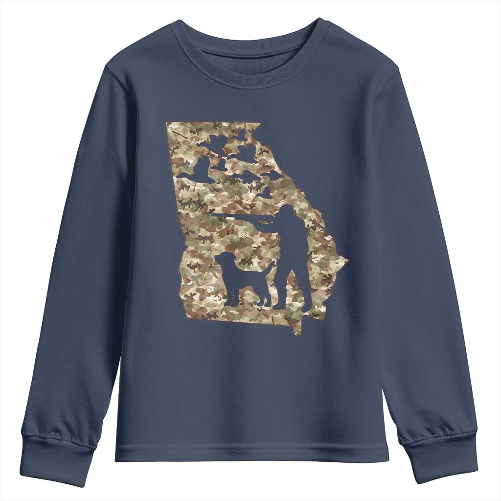 Georgia Duck Hunting Season Youth Sweatshirt Labrador Retriever Hunter Gift - Wonder Print Shop