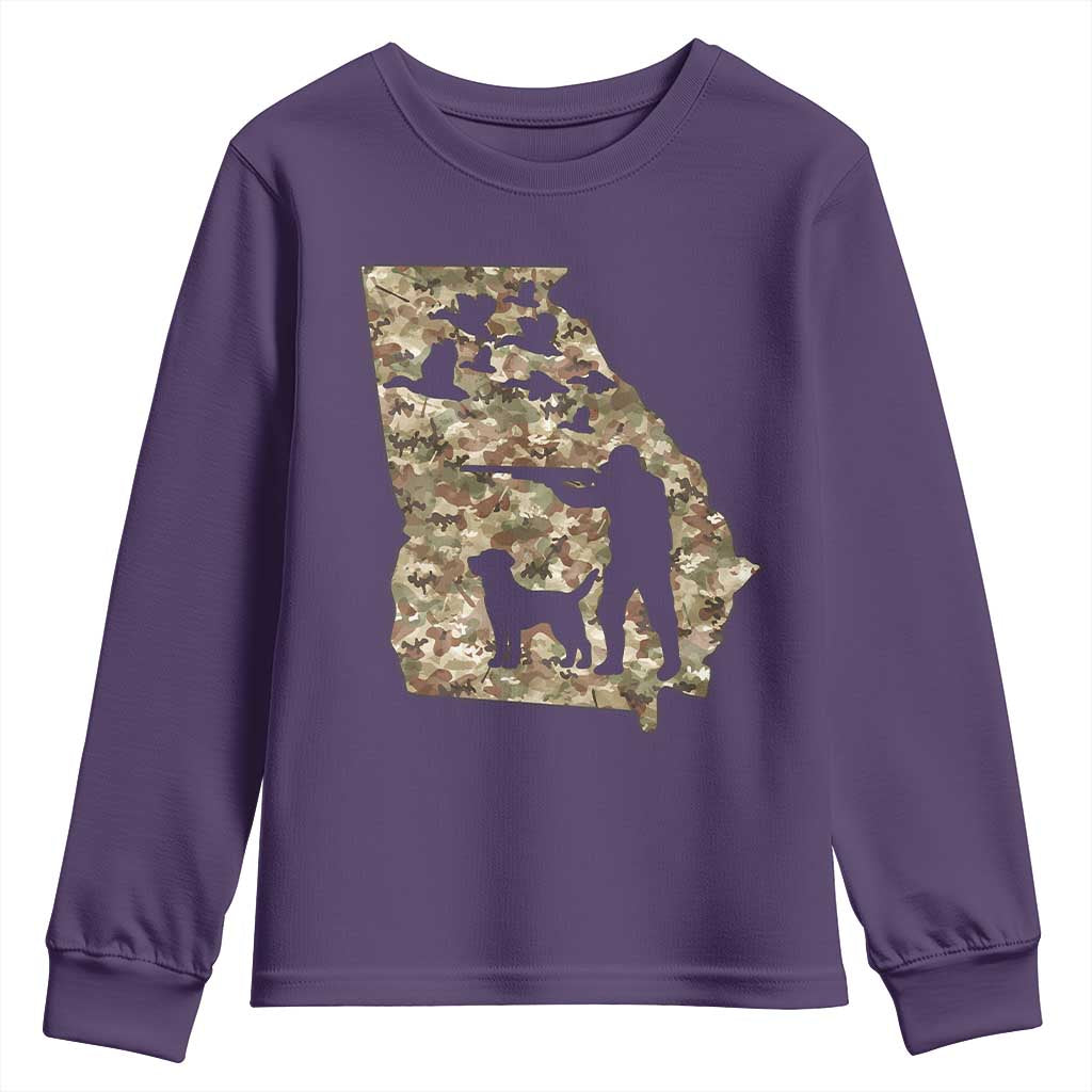 Georgia Duck Hunting Season Youth Sweatshirt Labrador Retriever Hunter Gift - Wonder Print Shop