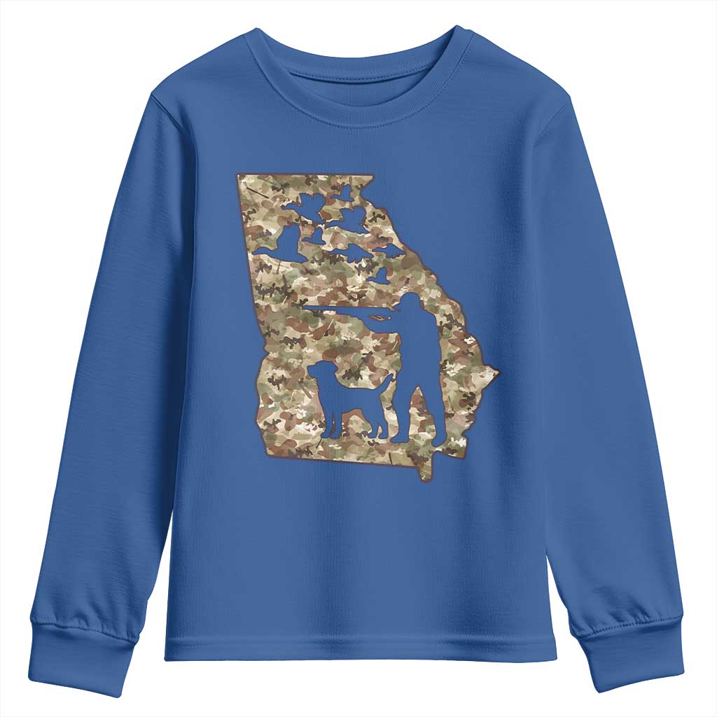 Georgia Duck Hunting Season Youth Sweatshirt Labrador Retriever Hunter Gift - Wonder Print Shop
