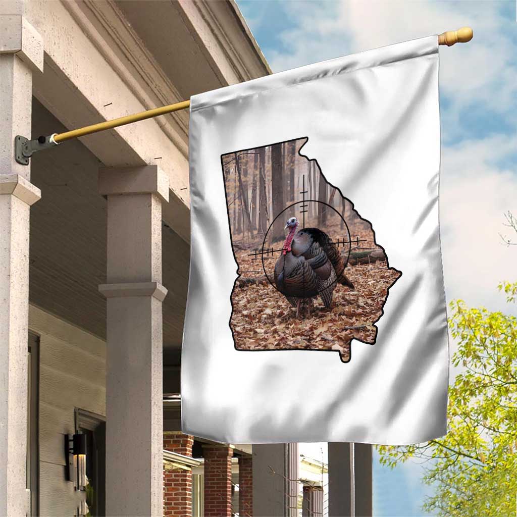 Georgia Turkey Hunting Garden Flag Camo American Flag Hunter Gift - Wonder Print Shop