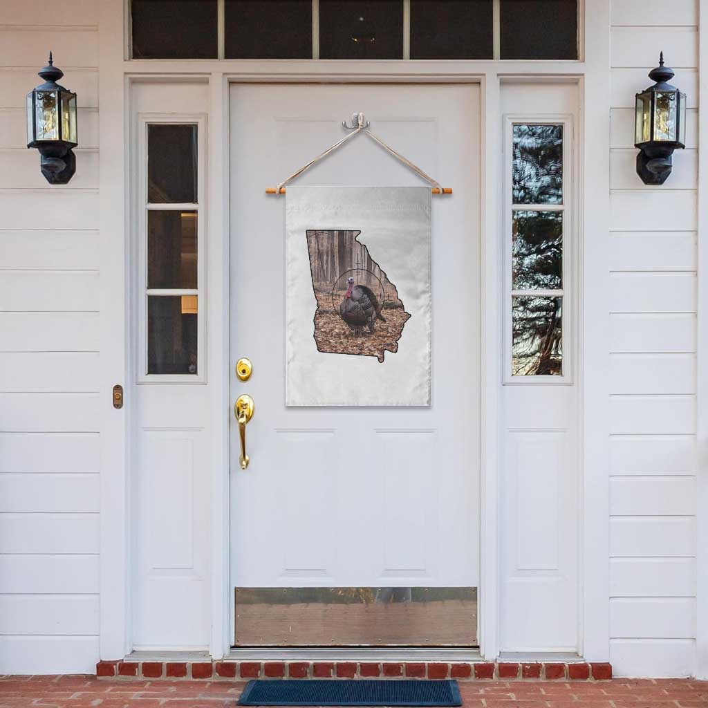 Georgia Turkey Hunting Garden Flag Camo American Flag Hunter Gift - Wonder Print Shop