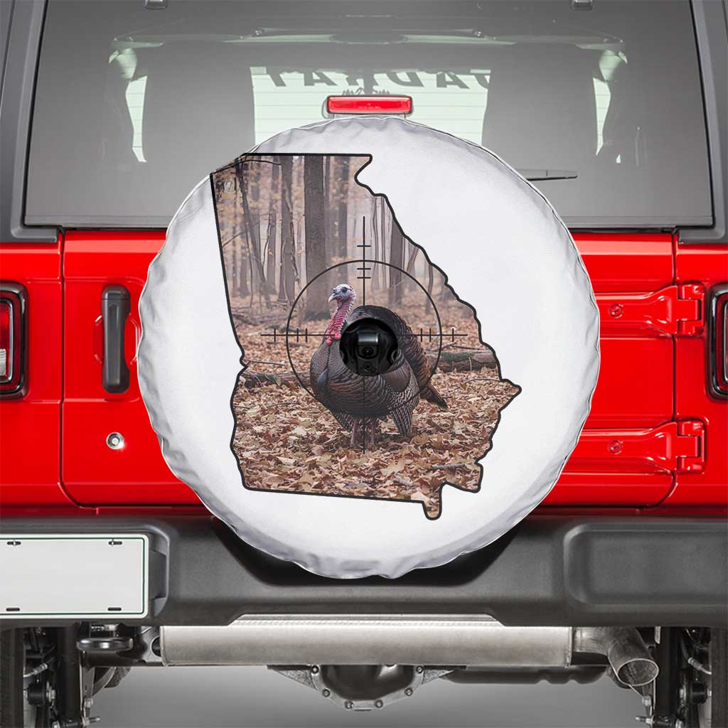 Georgia Turkey Hunting Spare Tire Cover Camo American Flag Hunter Gift - Wonder Print Shop