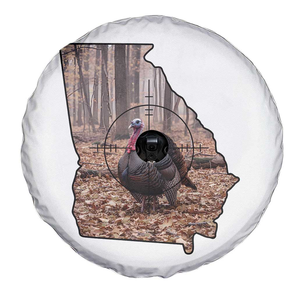 Georgia Turkey Hunting Spare Tire Cover Camo American Flag Hunter Gift - Wonder Print Shop