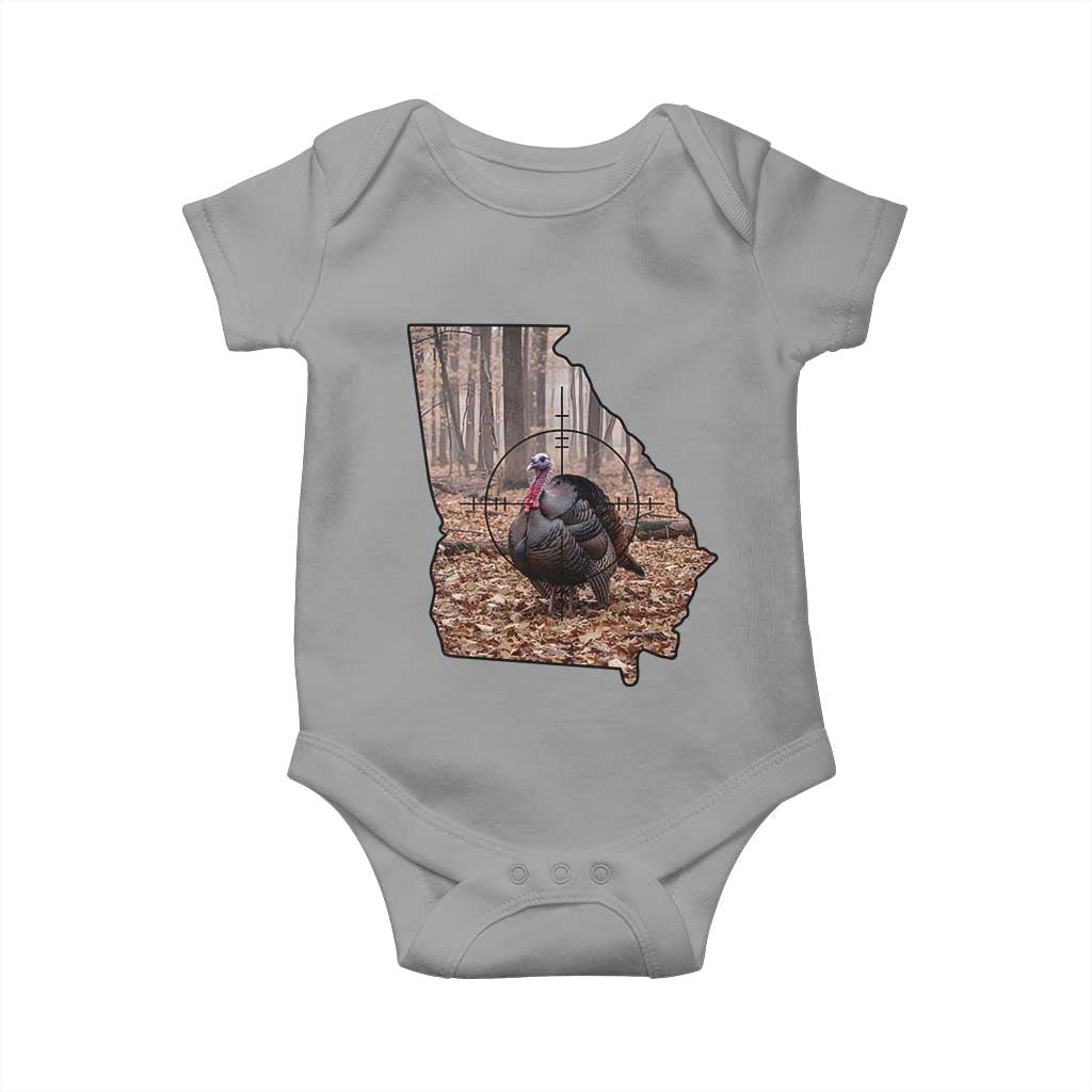 Georgia Turkey Hunting Baby Onesie Camo American Flag Hunter Gift - Wonder Print Shop