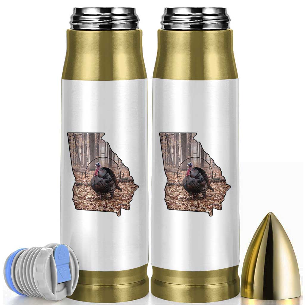 Georgia Turkey Hunting Bullet Tumbler Camo American Flag Hunter Gift - Wonder Print Shop