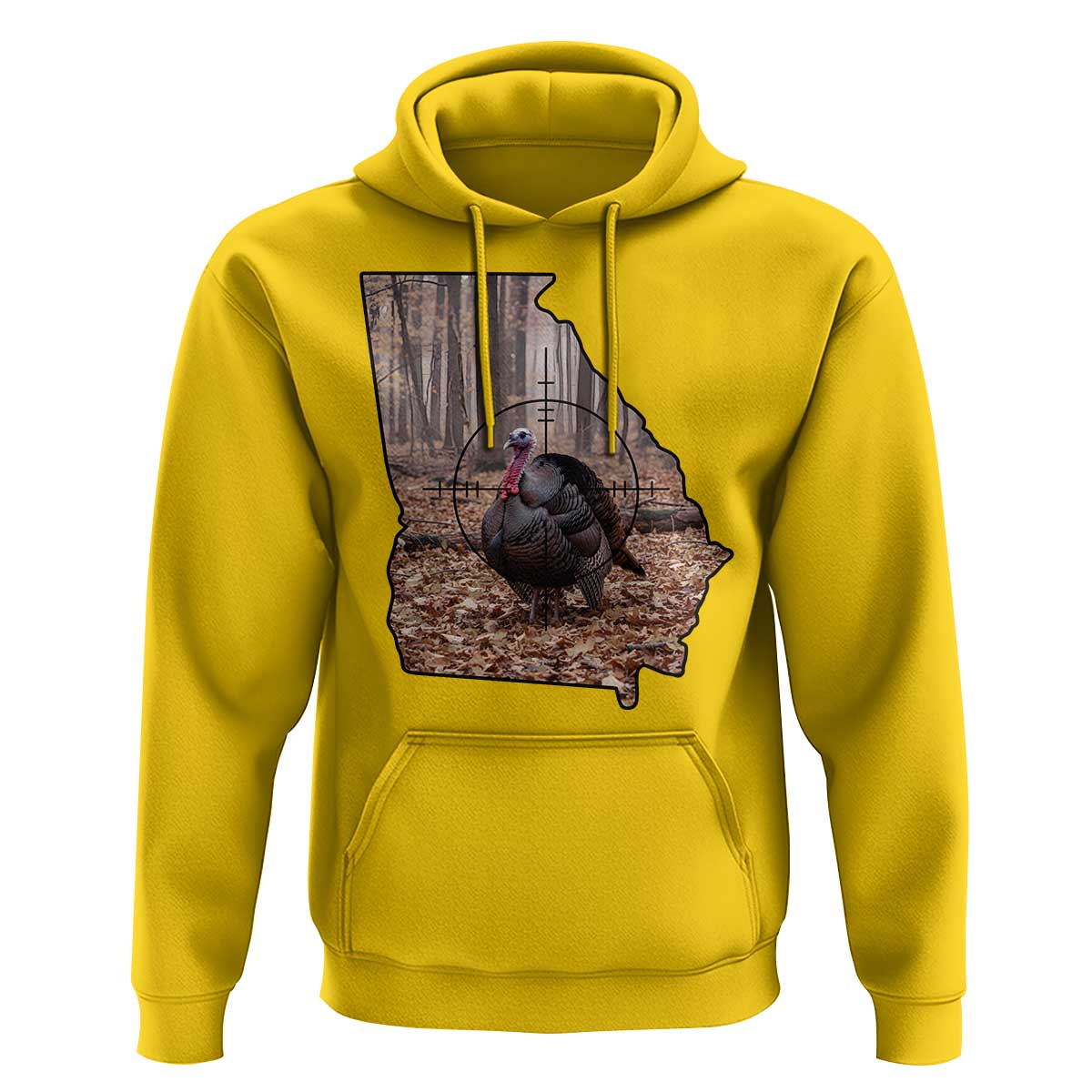 Georgia Turkey Hunting Hoodie Camo American Flag Hunter Gift - Wonder Print Shop