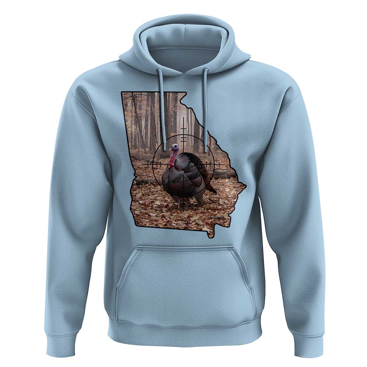 Georgia Turkey Hunting Hoodie Camo American Flag Hunter Gift - Wonder Print Shop