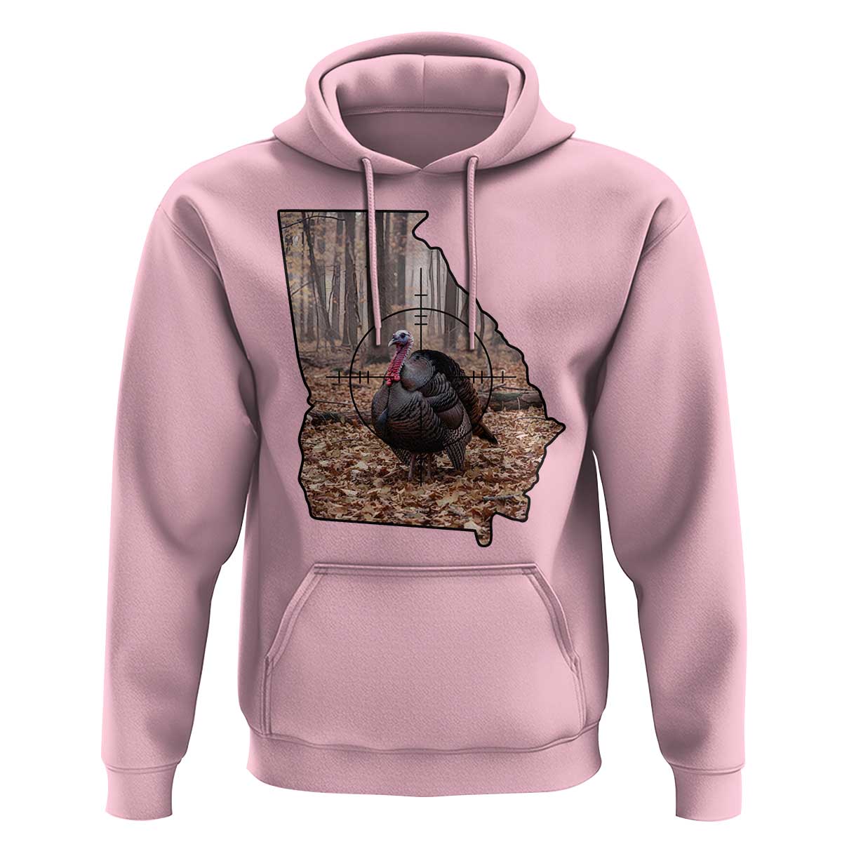 Georgia Turkey Hunting Hoodie Camo American Flag Hunter Gift - Wonder Print Shop