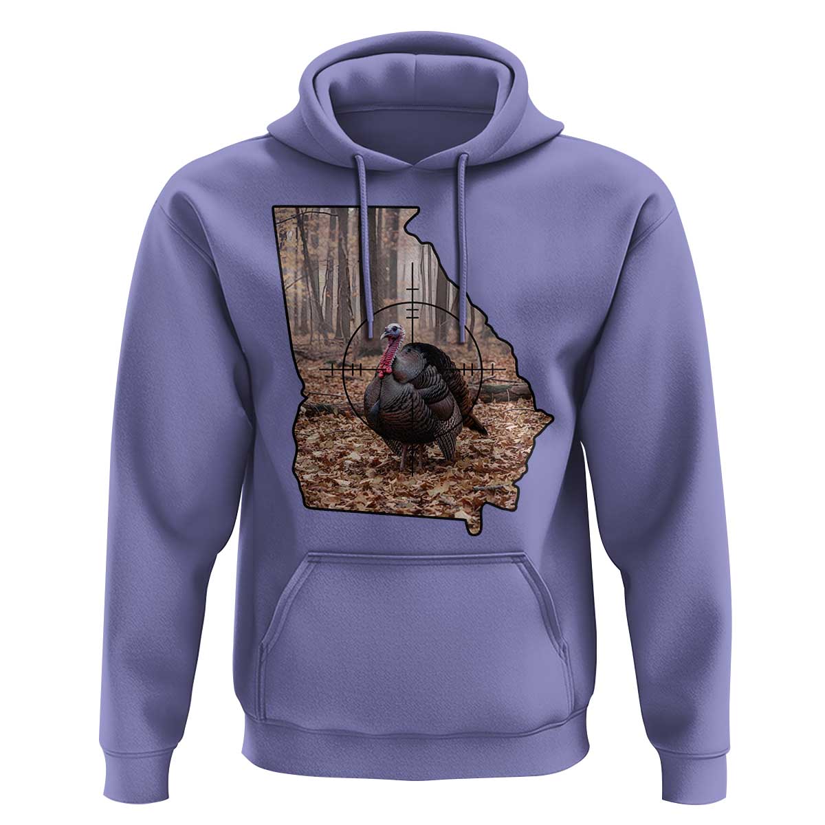 Georgia Turkey Hunting Hoodie Camo American Flag Hunter Gift - Wonder Print Shop