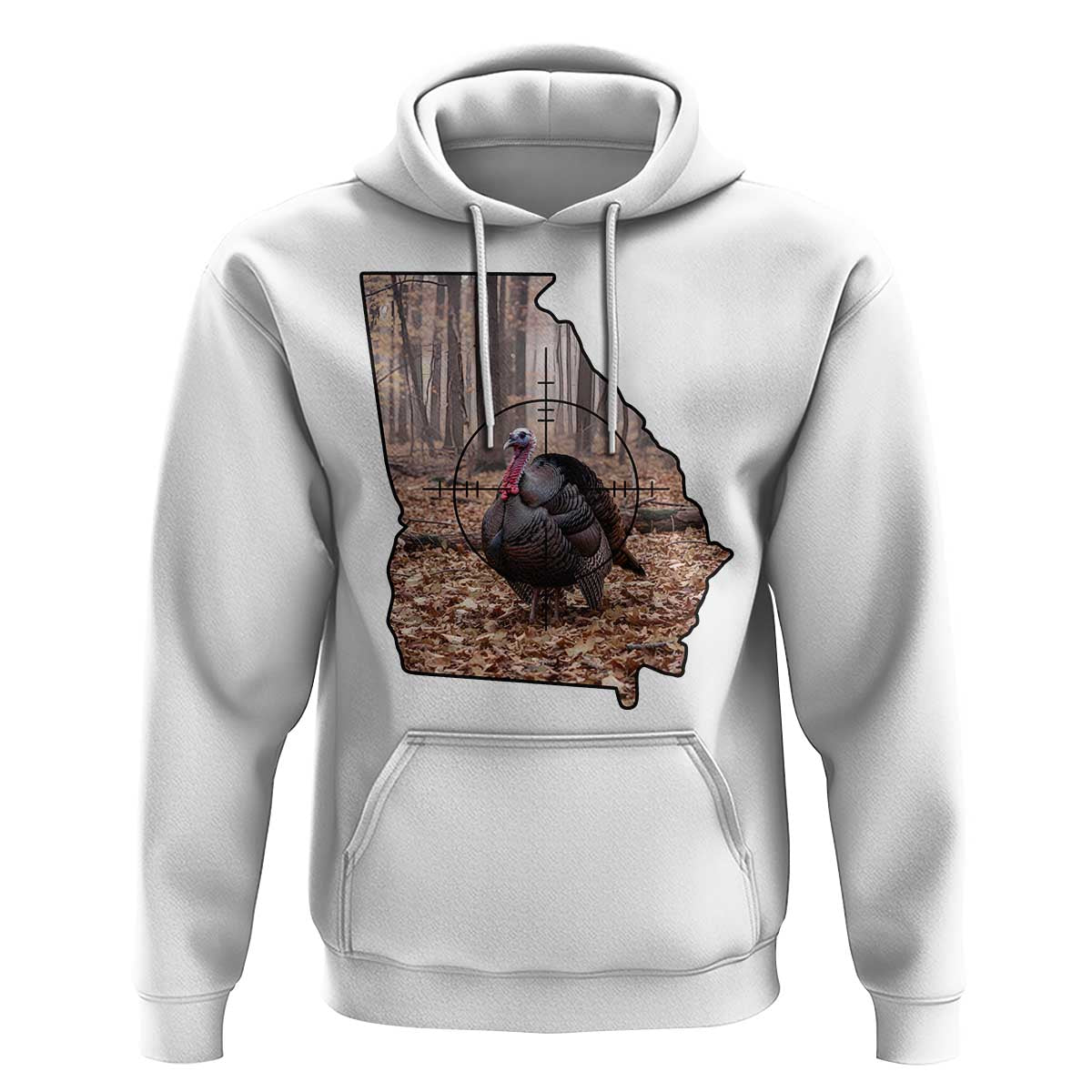Georgia Turkey Hunting Hoodie Camo American Flag Hunter Gift - Wonder Print Shop