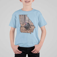 Georgia Turkey Hunting T Shirt For Kid Camo American Flag Hunter Gift - Wonder Print Shop