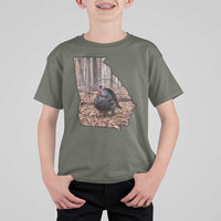 Georgia Turkey Hunting T Shirt For Kid Camo American Flag Hunter Gift - Wonder Print Shop