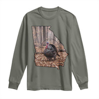 Georgia Turkey Hunting Long Sleeve Shirt Camo American Flag Hunter Gift - Wonder Print Shop