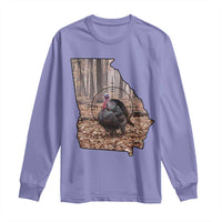 Georgia Turkey Hunting Long Sleeve Shirt Camo American Flag Hunter Gift - Wonder Print Shop