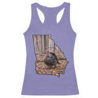Georgia Turkey Hunting Racerback Tank Top Camo American Flag Hunter Gift - Wonder Print Shop