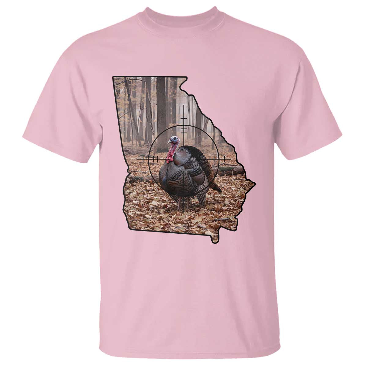 Georgia Turkey Hunting T Shirt Camo American Flag Hunter Gift - Wonder Print Shop