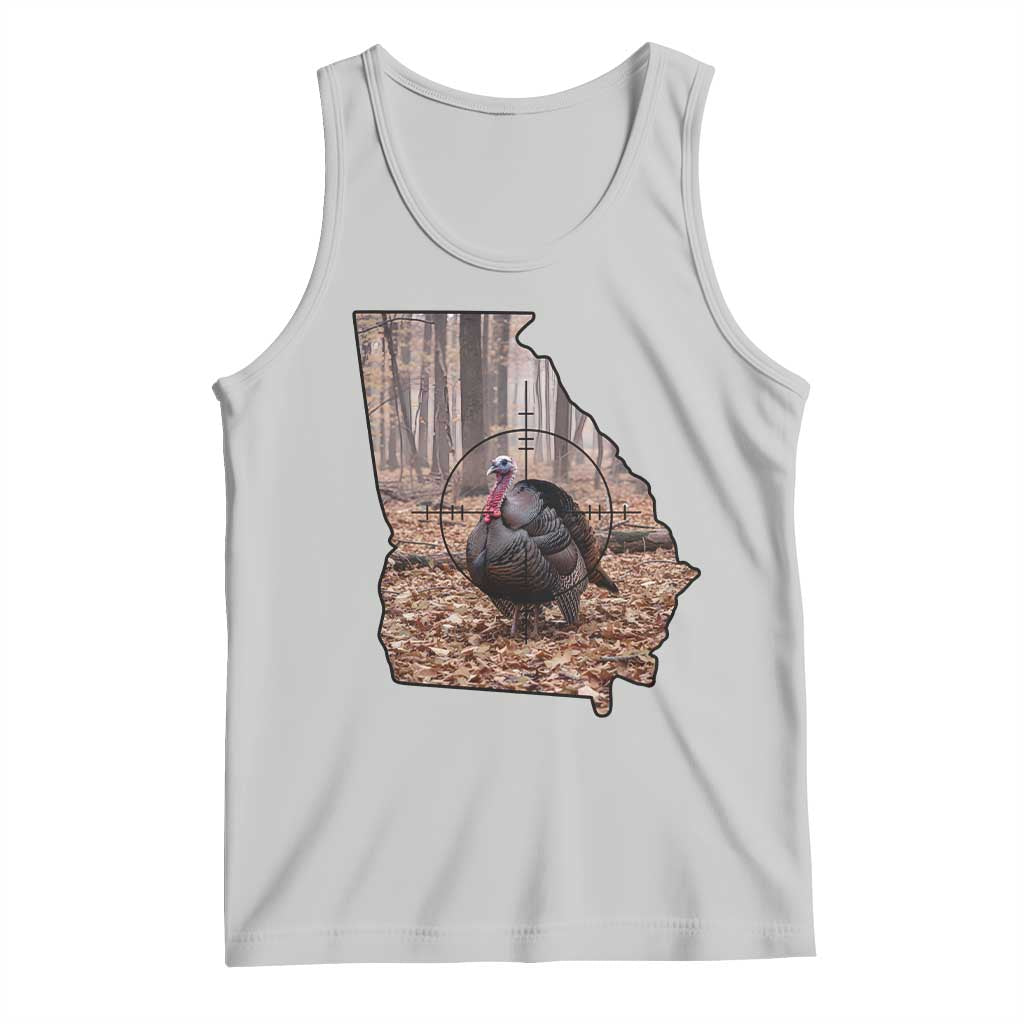 Georgia Turkey Hunting Tank Top Camo American Flag Hunter Gift - Wonder Print Shop