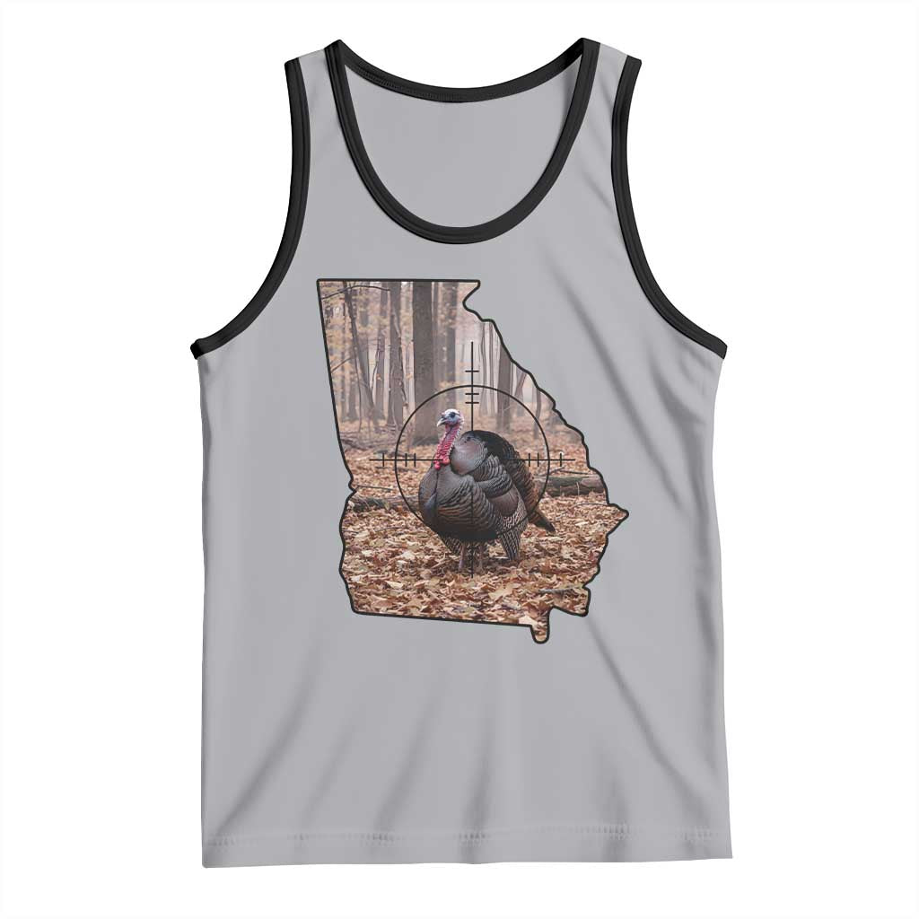 Georgia Turkey Hunting Tank Top Camo American Flag Hunter Gift - Wonder Print Shop