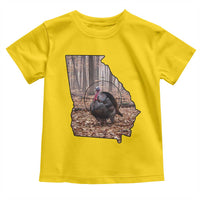 Georgia Turkey Hunting Toddler T Shirt Camo American Flag Hunter Gift - Wonder Print Shop