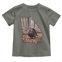 Georgia Turkey Hunting Toddler T Shirt Camo American Flag Hunter Gift - Wonder Print Shop
