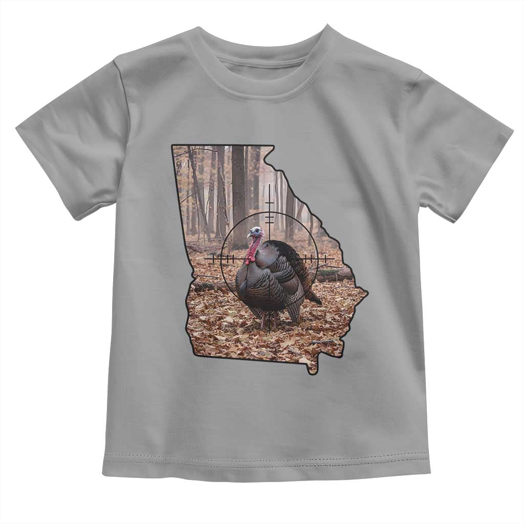 Georgia Turkey Hunting Toddler T Shirt Camo American Flag Hunter Gift - Wonder Print Shop