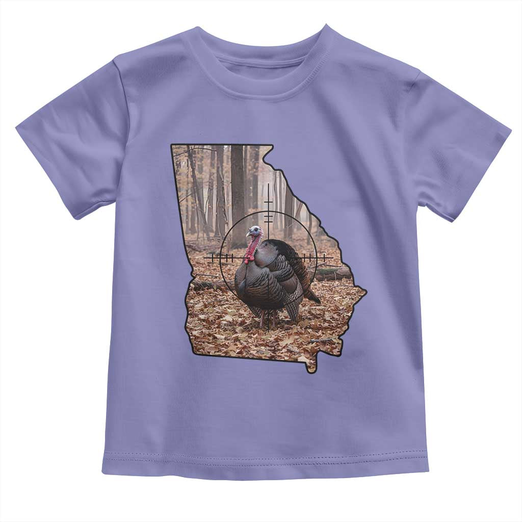 Georgia Turkey Hunting Toddler T Shirt Camo American Flag Hunter Gift - Wonder Print Shop