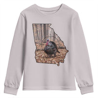 Georgia Turkey Hunting Youth Sweatshirt Camo American Flag Hunter Gift - Wonder Print Shop