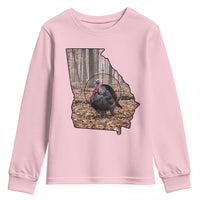 Georgia Turkey Hunting Youth Sweatshirt Camo American Flag Hunter Gift - Wonder Print Shop