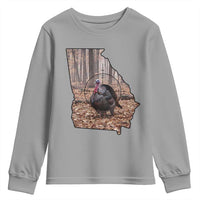 Georgia Turkey Hunting Youth Sweatshirt Camo American Flag Hunter Gift - Wonder Print Shop
