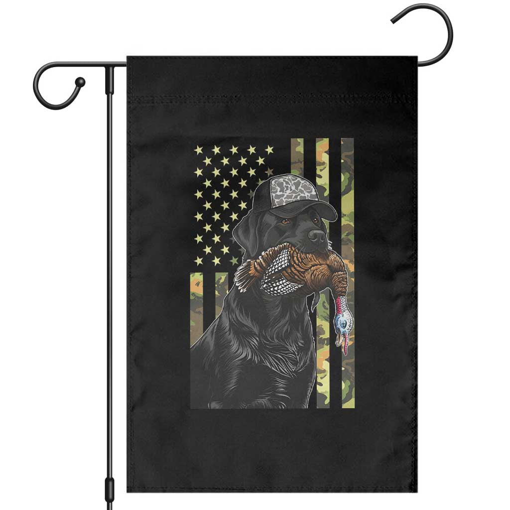 Camo Hunting Dog Turkey American Pride Gift Garden Flag - Wonder Print Shop