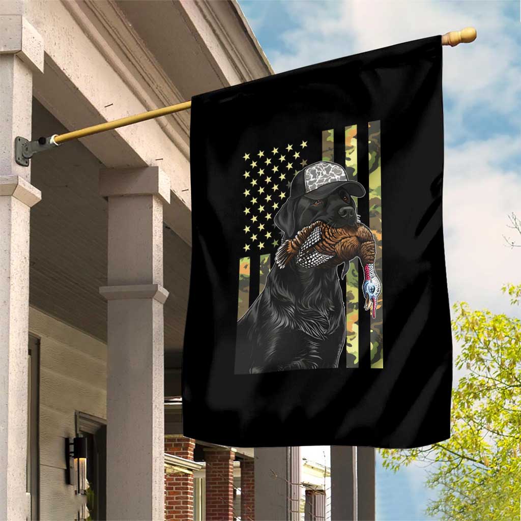Camo Hunting Dog Turkey American Pride Gift Garden Flag - Wonder Print Shop