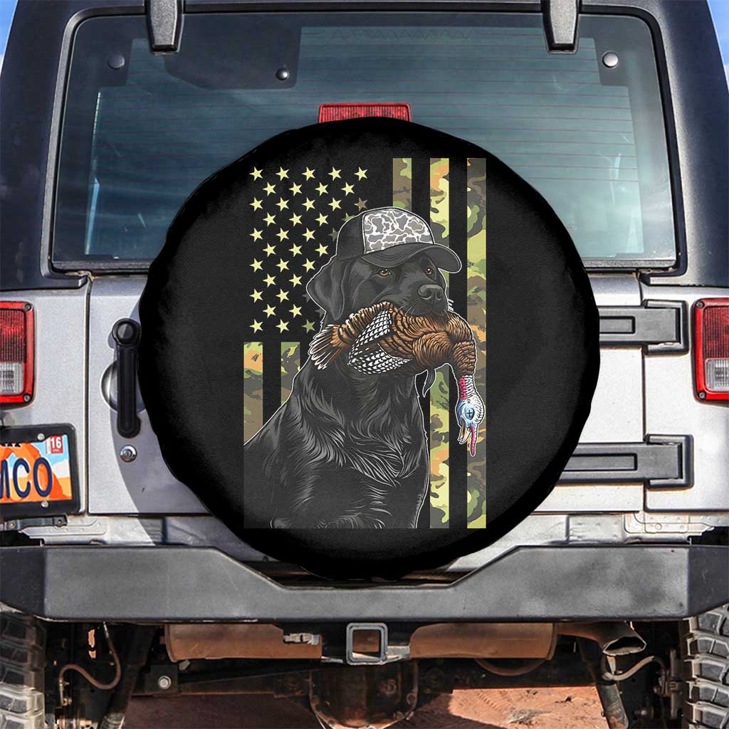 Camo Hunting Dog Turkey American Pride Gift Spare Tire Cover - Wonder Print Shop