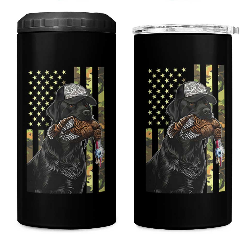 Camo Hunting Dog Turkey American Pride Gift 4 in 1 Can Cooler Tumbler - Wonder Print Shop