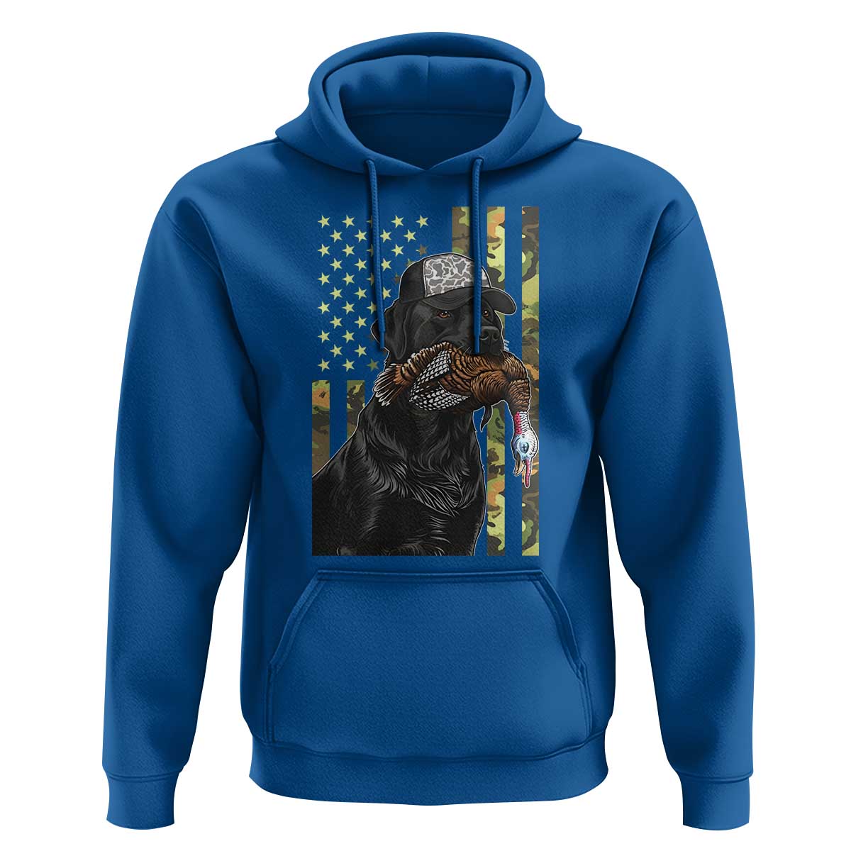 Camo Hunting Dog Turkey American Pride Gift Hoodie - Wonder Print Shop